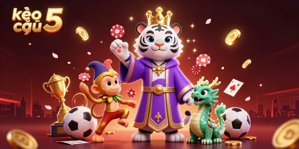 Engage with the thrilling kèo nhà cái 5 scene showcasing sports betting excitement with dynamic game elements.