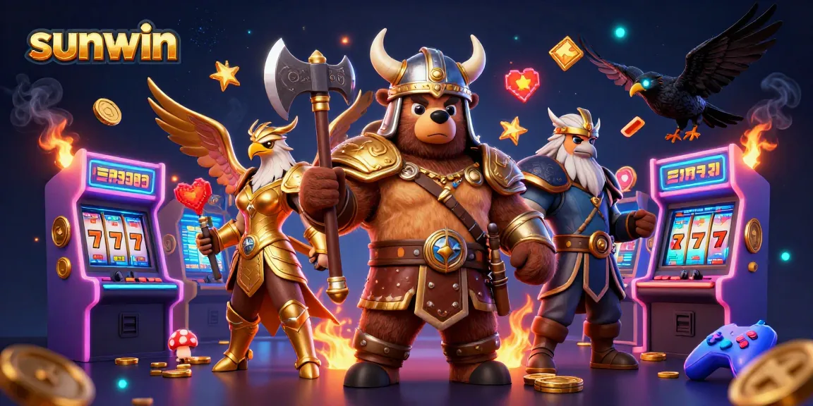 Experience thrilling action at Sunwin with vibrant arcade-style slots and a captivating Viking theme.